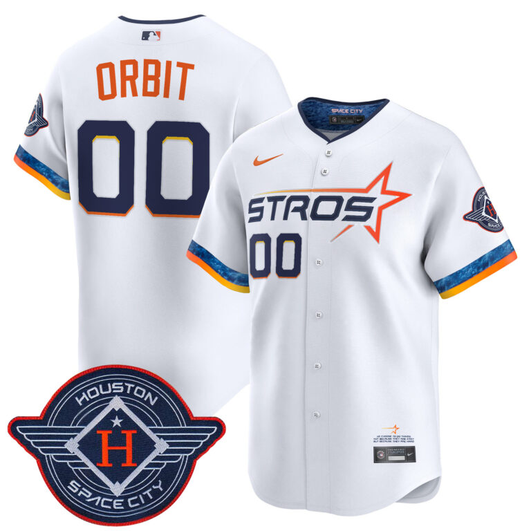 Men Custom Houston Astros white 2025 City Connect Vapor Limited Stitched Jersey